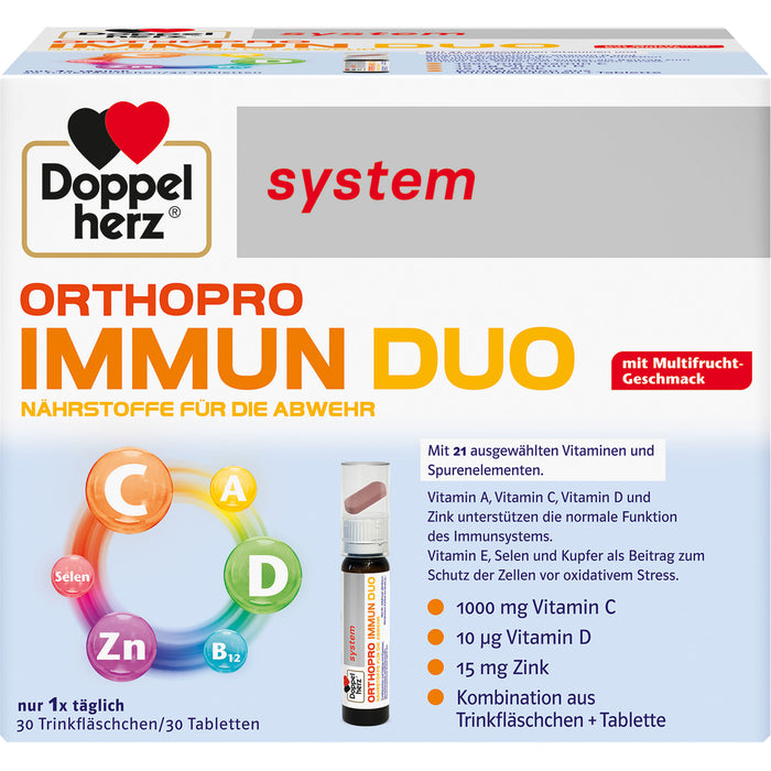 Doppelherz system Orthopro Immun Duo Trinkfläschchen und Tabletten, 30 St. Packung