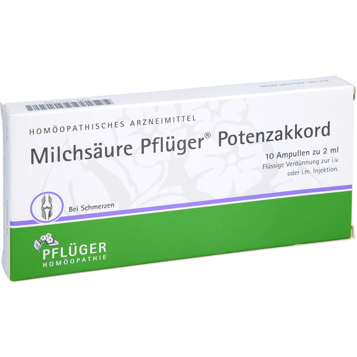 Milchsäure Pflüger  Potenzakkord, 10 St. Ampullen