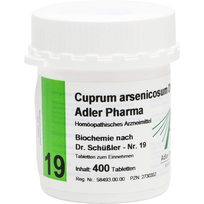 Biochemie Adler 19 Cuprum arsenicosum D12 Tabletten, 400 St. Tabletten
