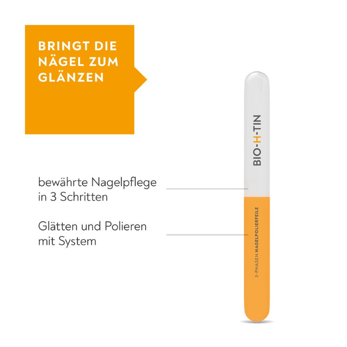 BIO-H-TIN Systematische 3-Phasen Nagelpolierfeile, 1 St. Feile