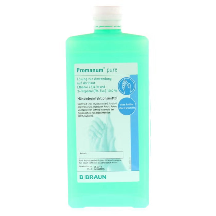 Promanum pure Lösung Händedesinfektionsmittel mit speziellem Rückfettersystem, 1000 ml Lösung