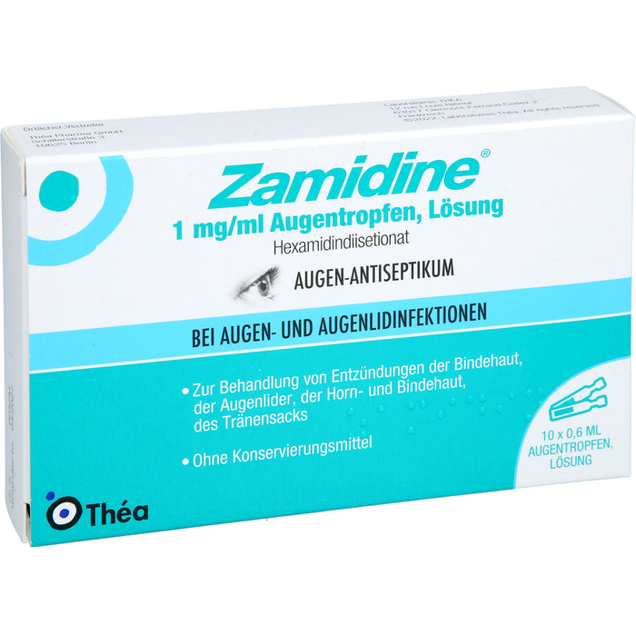 Zamidine 1 mg/ml Augentropfen bei Augen- und Augenlidinfektionen, 10 St. Einzeldosisbehältnisse
