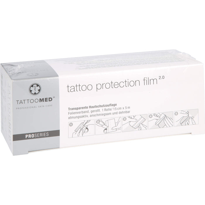 TattooMed tattoo protection film - 2,0 - 15 cm x 5m, 1 St. Packung