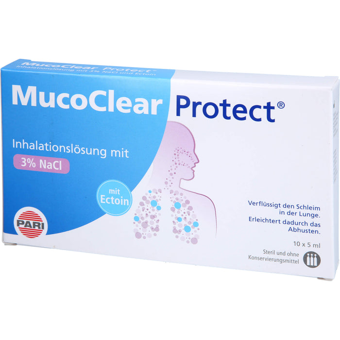 MucoClear Protect hypertone Salzlösung Inhalationslösung 3% NaCl mit Ectoin, 50 ml Lösung