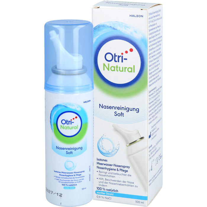 OtriNatural Nasenreinigung Soft isotones Meerwasser Nasenspray, 100 ml Lösung