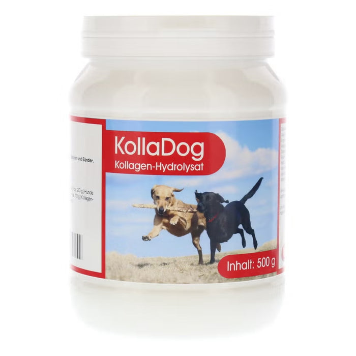 KollaDog Kollagen-Hydrolysat Pulver für Knorpel, Sehnen und Bänder aller Hunderasen, 500 g Pulver