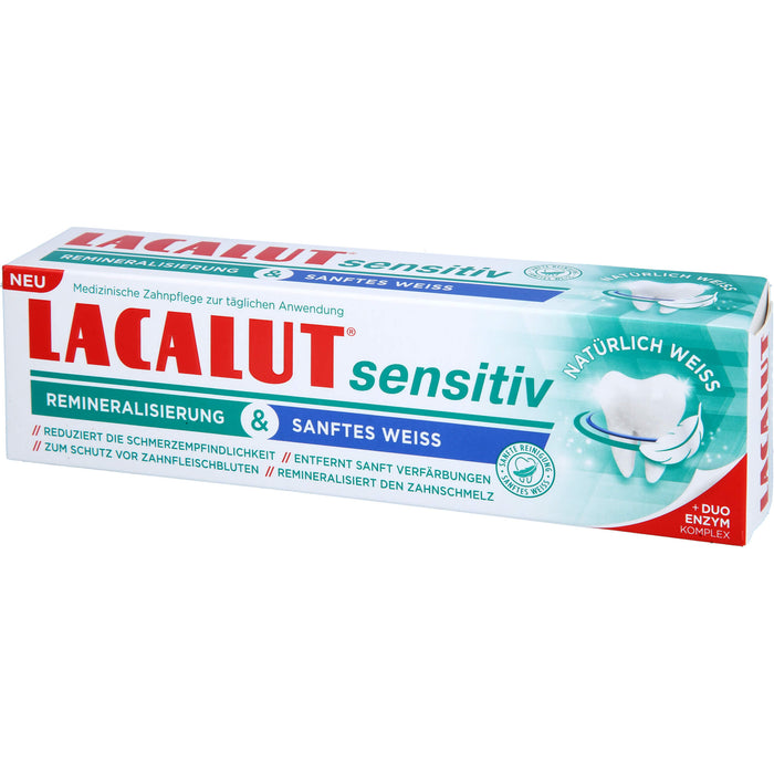 Lacalut sensitiv Remineralisierung & sanftes Weiss, 75 ml Zahncreme