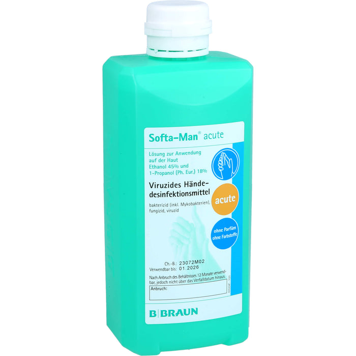 Softa-Man acute viruzides Hände-Desinfektionsmittel Lösung, 500 ml Lösung