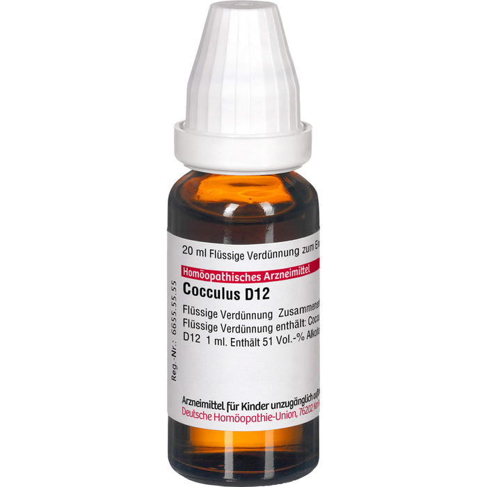 Cocculus D12 DHU Dilution, 20 ml Lösung