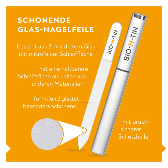 BIO-H-TIN Schonende Glas-Nagelfeile, 1 St. Feile