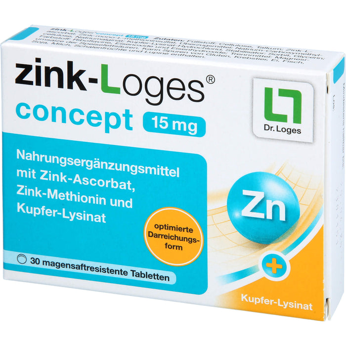 Zink-loges Concept 15mg, 30 St TMR