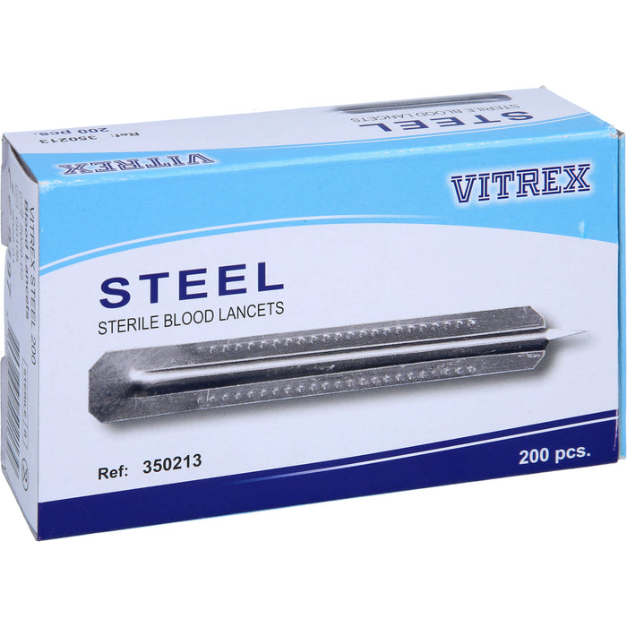 Vivomed Blutlanzetten metall einfach, 200 St. Packung