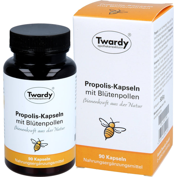 Twardy Propolis Kapseln mit Blütenpollen, 90 St. Kapseln