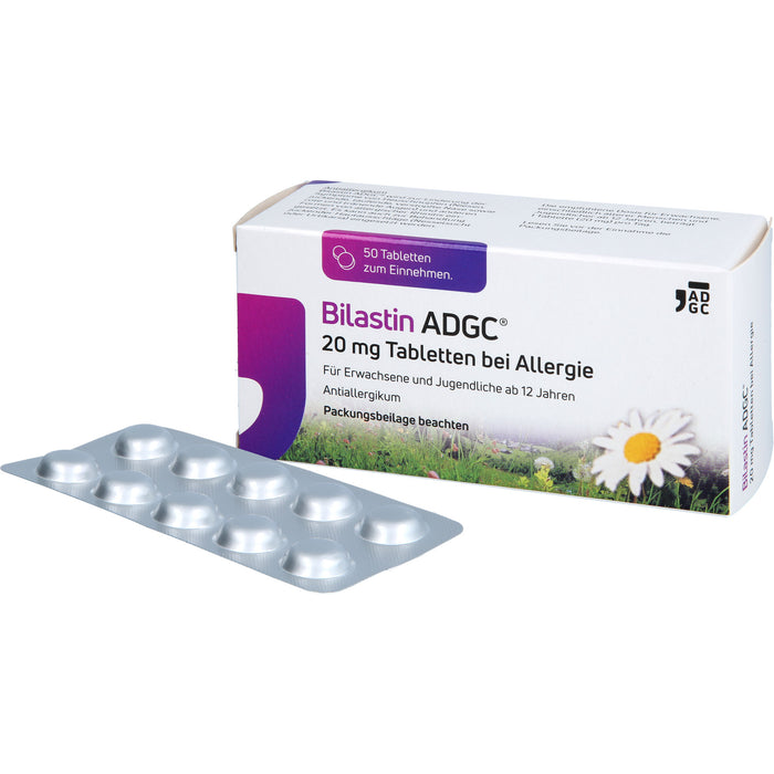 Bilastin ADGC 20 mg Tabletten bei Allergie, 50 St. Tabletten
