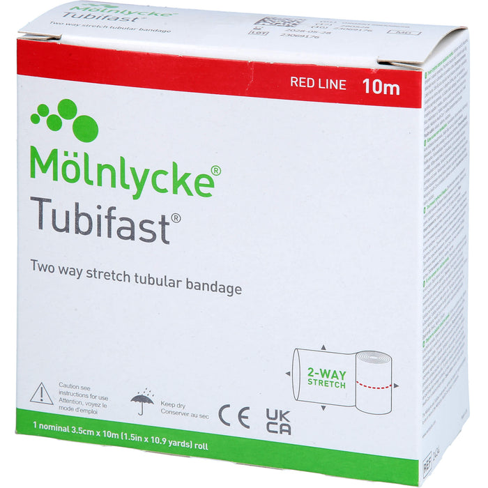 Mölnlycke Tubifast 2-Way Stretch 3,5 cm x 10 m rot, 1 St. Binde