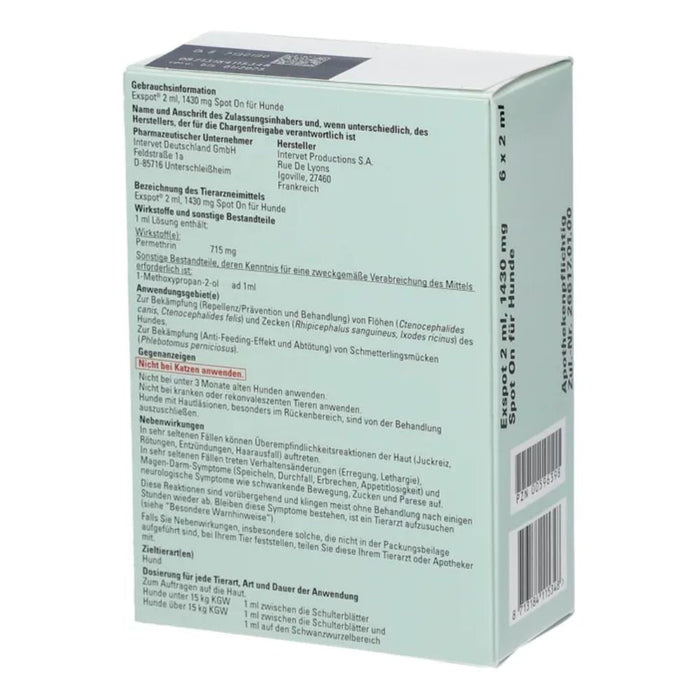exspot Lösung bei Floh und Zeckenbefall, 12 ml Lösung