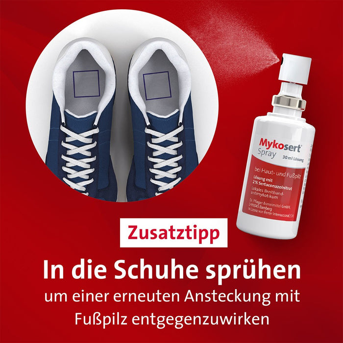 Mykosert Spray bei Haut- und Fußpilz, 60 ml Lösung