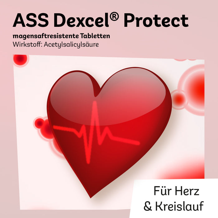 ASS Dexcel Protect 75 mg Tabletten bei Herz-Kreislauf-Erkrankungen, 100 St. Tabletten