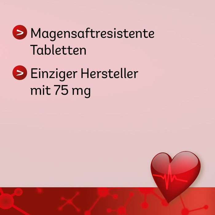 ASS Dexcel Protect 75 mg Tabletten bei Herz-Kreislauf-Erkrankungen, 20 St. Tabletten