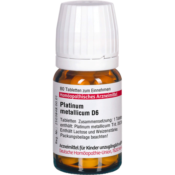 Platinum metallicum D6 DHU Tabletten, 80 St. Tabletten