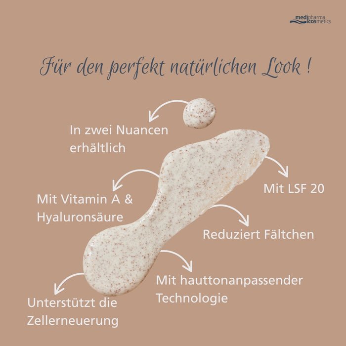 Medipharma Cosmetics Hyaluron Nude Perfection Fluid getönt mittlerer Hauttyp LSF20, 50 ml Creme