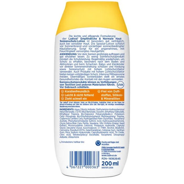Ladival Sonnenschutz-Lotion für empfindliche & normale Haut LSF 50+ Körper, 200 ml Lotion