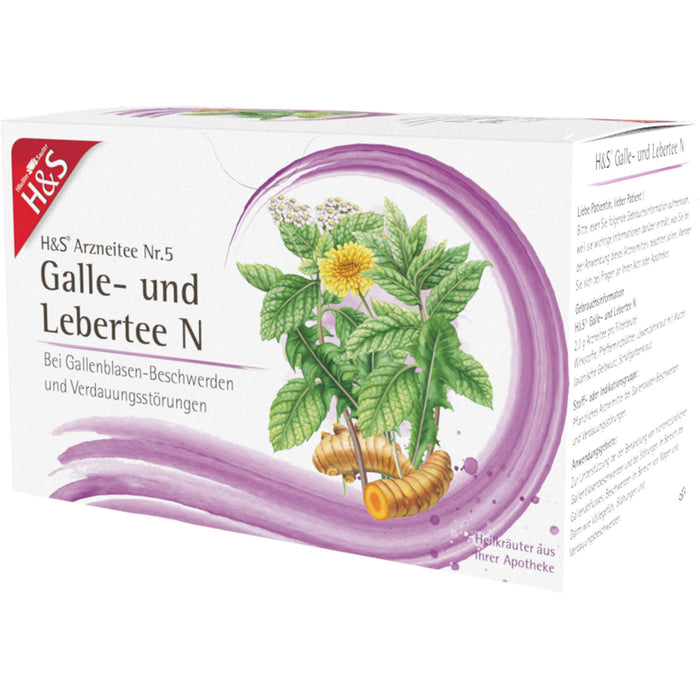 H&S Galle- und Lebertee N Arzneitee Nr. 5 Filterbeutel, 20 St. Filterbeutel