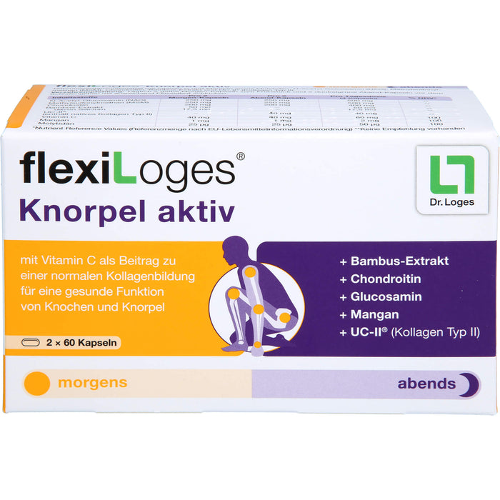 FlexiLoges Knorpel aktiv Morgen- und Abend-Kapseln, 120 St. Kapseln