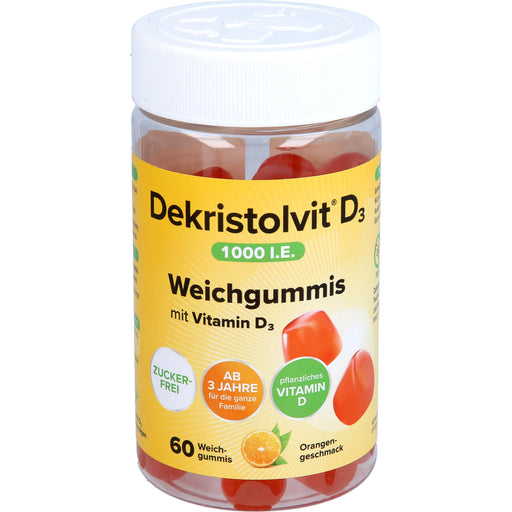Dekristolvit D3 1000 I.E. Weichgummis ab 3 Jahre für die ganze Familie, 60 St. Gummibären