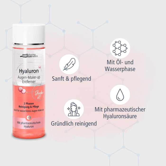 Medipharma Cosmetics Hyaluron Augen-Make-up Entferner, 200 ml Flüssigkeit