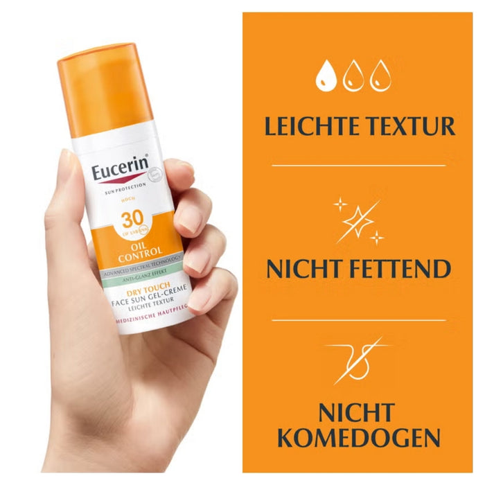Eucerin Oil Control Face Sun Gel-Creme LSF 30, 50 ml Creme