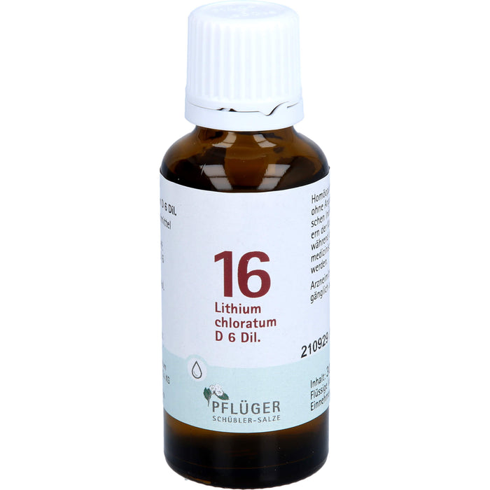 Pflüger Biochemie Nr.16 Lithium chloratum D6 Dilution, 30 ml Lösung