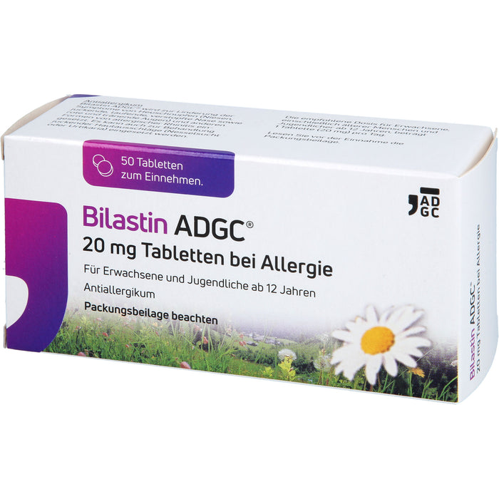 Bilastin ADGC 20 mg Tabletten bei Allergie, 50 St. Tabletten
