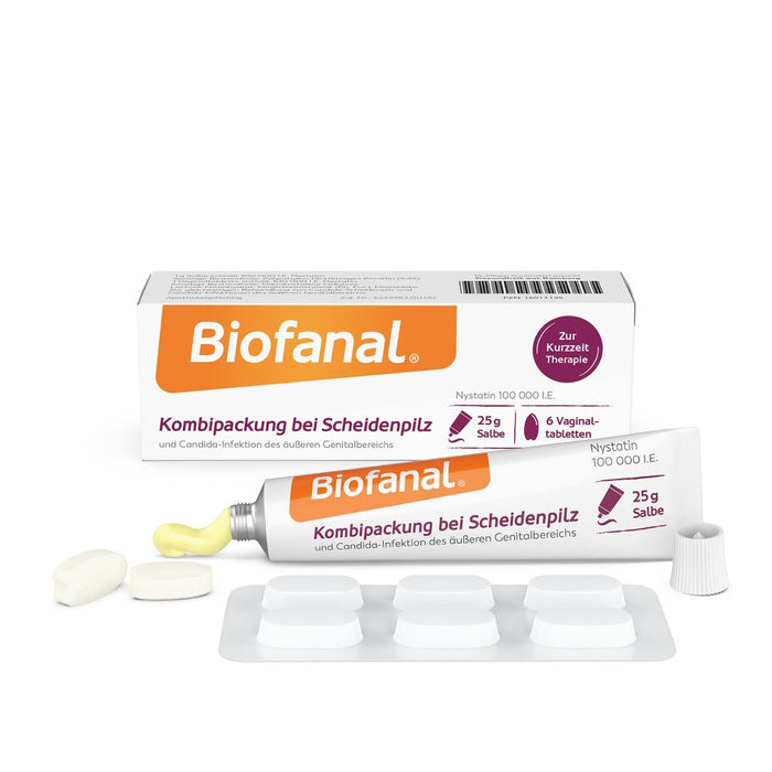 Biofanal Kombipackung bei Scheidenpilz: Vaginaltabletten und Salbe, 1 St. Kombipackung