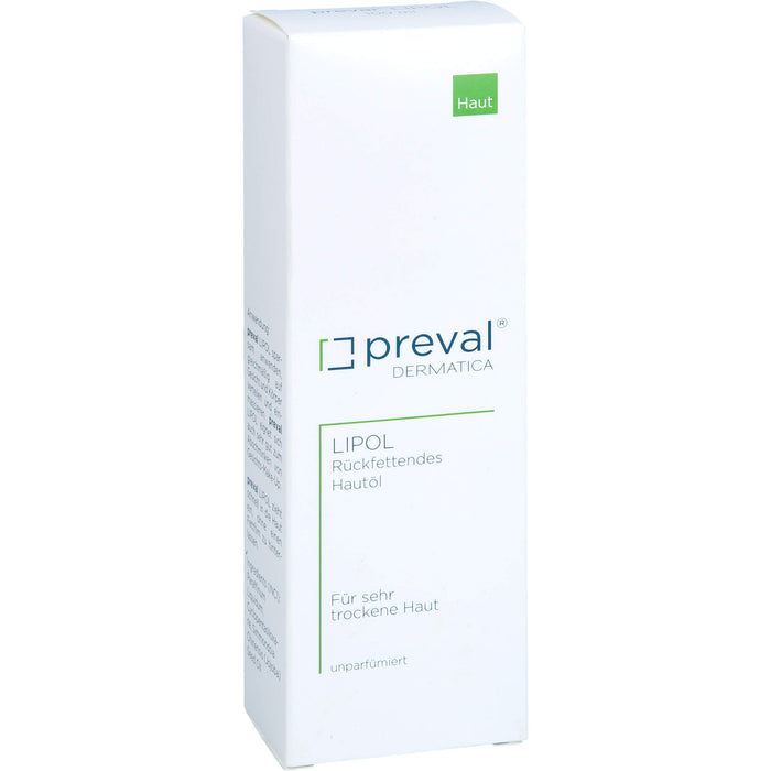 preval Lipol rückfettendes Hautöl für sehr trockene Haut, 100 ml Öl