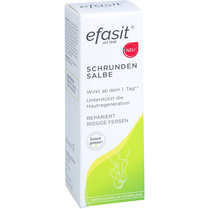 Efasit Schrunden Salbe repariert rissige Fersen, 60 ml Salbe
