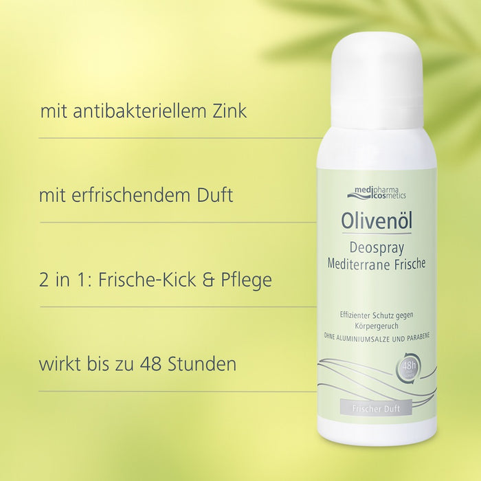 Medipharma Cosmetics Olivenöl Deospray Mediterrane Frische, 125 ml Lösung