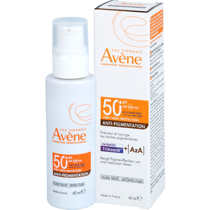 Avène Anti-Pigmentation getöntes Fluid LSF 50+ für empfindliche Haut, 40 ml Lösung