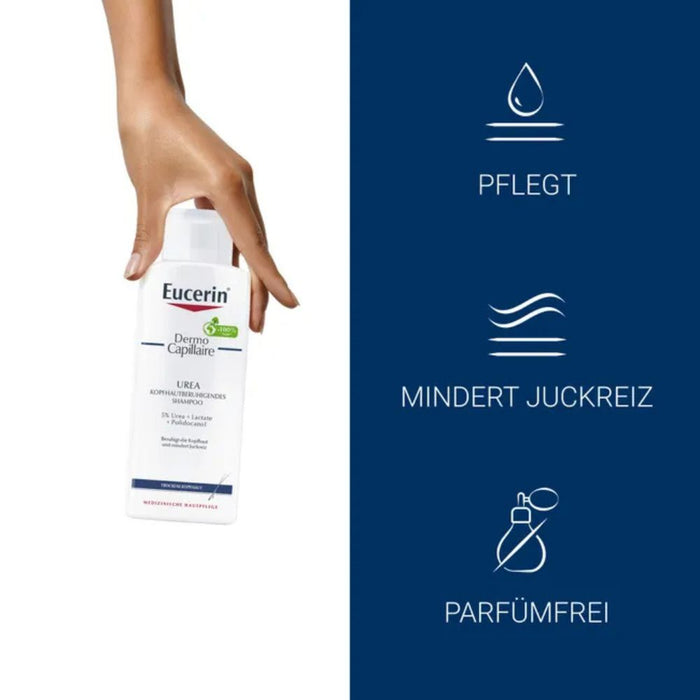 Eucerin DermoCapillaire kopfhautberuhigendes Urea Shampoo, 250 ml Shampoo