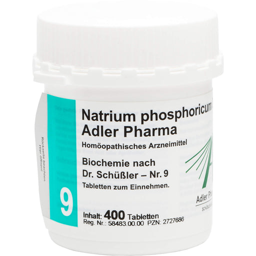Adler Pharma Natrium phosphoricum D6 Biochemie nach Dr. Schüßler Nr. 9 Tabletten, 400 St. Tabletten