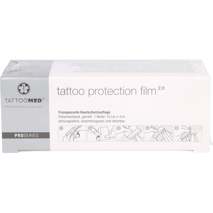 TattooMed tattoo protection film - 2,0 - 15 cm x 5m, 1 St. Packung