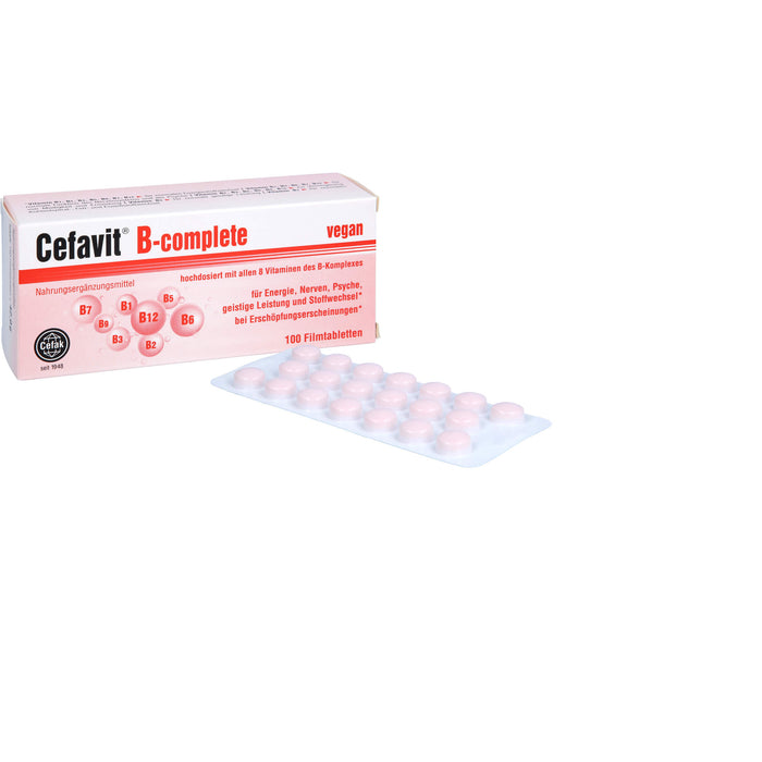 Cefavit B-complete Filmtabletten für Energie, Nerven, Psyche, geistige Leistung und Stoffwechsel, 100 St. Tabletten