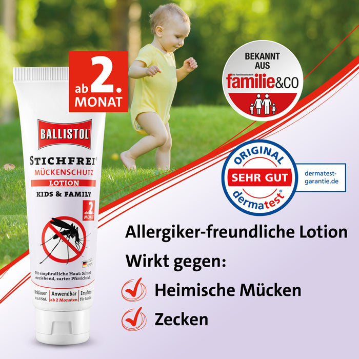 Ballistol STICHFREI Mückenschutz Kids Lotion, 125 ml Lotion