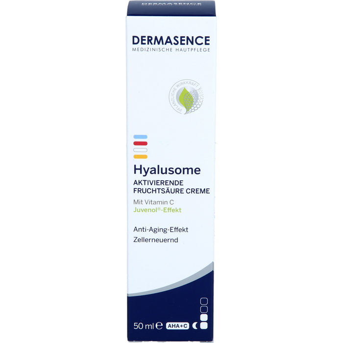 DERMASENCE Hyalusome aktivierende Fruchtsäure Creme mit Vitamin C Anti-Aging-Effekt, 50 ml Creme