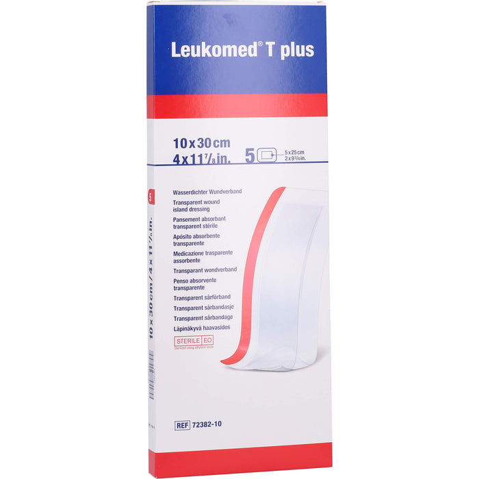LEUKOMED TRANSP. PLUS STERILE PFL. 10x30 cm, 5 St PFL