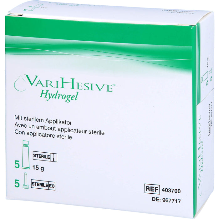 Varihesive Hydrogel mit Applikator, 5X15 g GEL