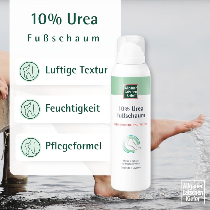ALLGÄUER LATSCHENKIEFER 10% Urea Fußschaum, 150 ml Schaum