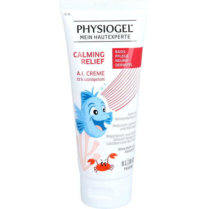 PHYSIOGEL Calming Relief A.I. Creme Kinder-Edition 31 % Lipidgehalt reduziert Juckreiz und Rötungen, 100 ml Creme