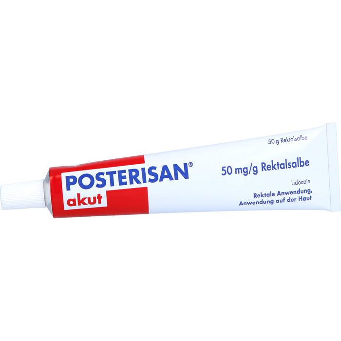 Posterisan akut Hämorrhoidensalbe mit Lidocain bei starkem Juckreiz und Schmerzen im Analbereich, 50 g Salbe