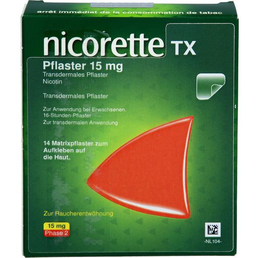 Nicorette TX kohlpharma 15 mg Pflaster, 14 St. Pflaster